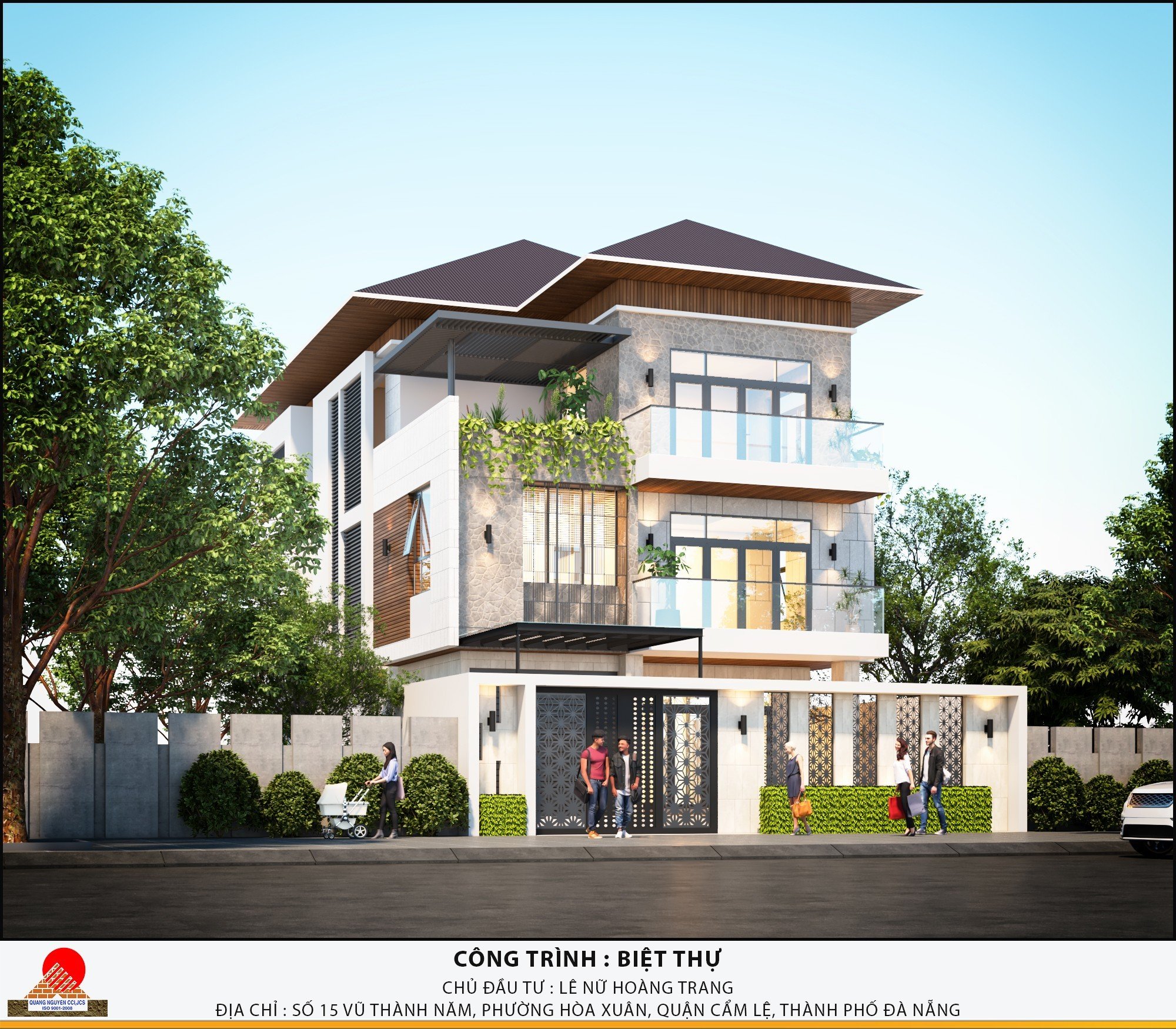 THIẾT KẾ BIỆT THỰ – HÒA XUÂN