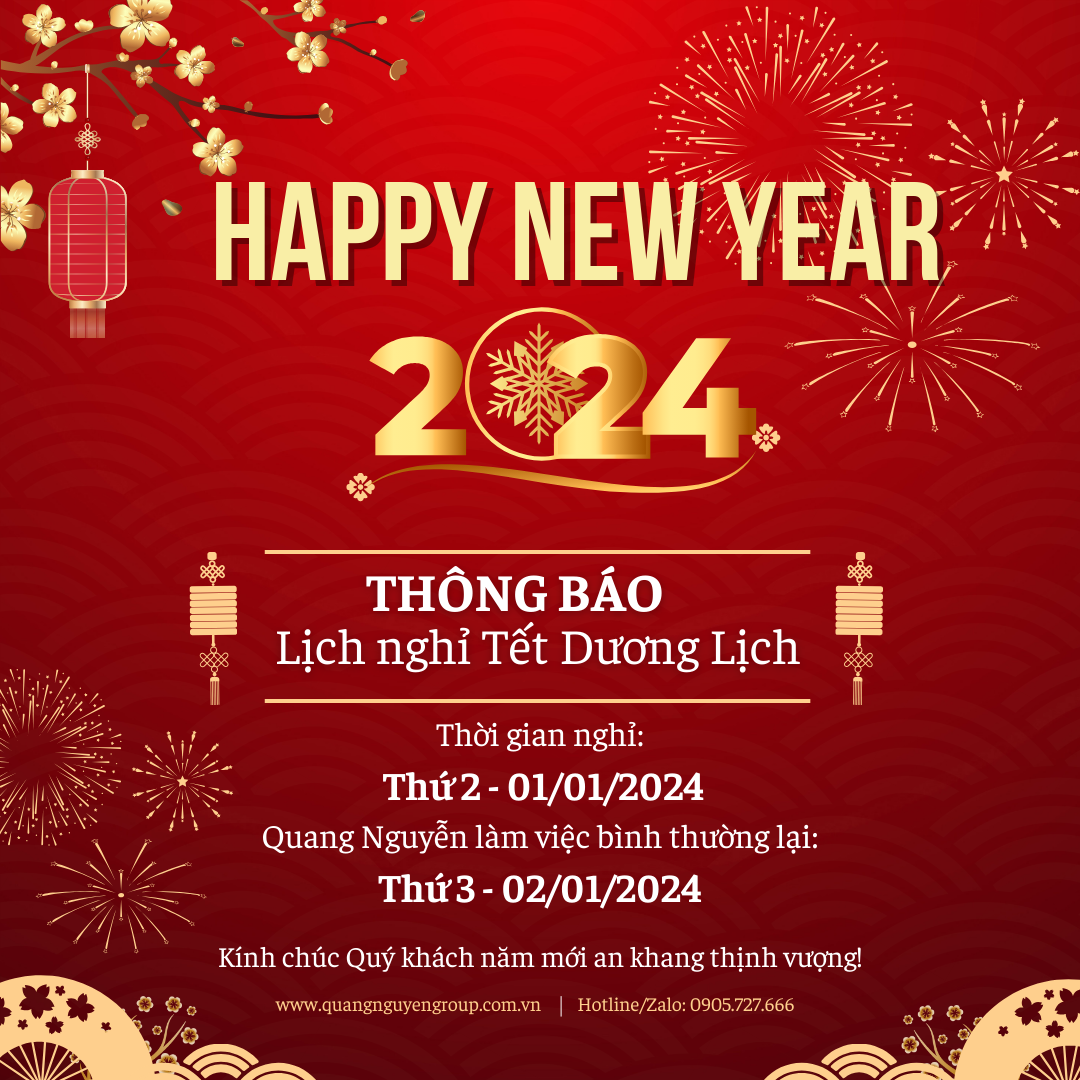 QUANG NGUYỄN THÔNG BÁO LỊCH NGHỈ TẾT DƯƠNG LỊCH